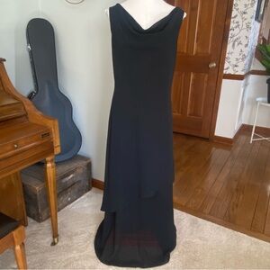 Vintage Jeffery and Dara by Tom Barra black sleeveless slip dress long